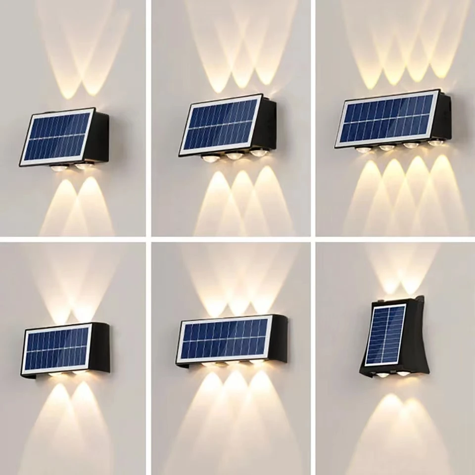 

Outdoor Solar Wall Lamp Waterproof, Upper and Lower Luminous Lighting, Balcony, Courtyard, Garden Decoration