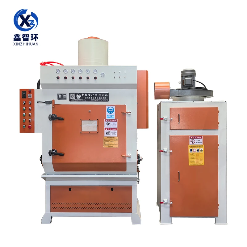 6-gun Tracked Automatic Sandblasting Machine, Small Workpiece Drill Bit Sandblasting Split Sandblasting Cabinet