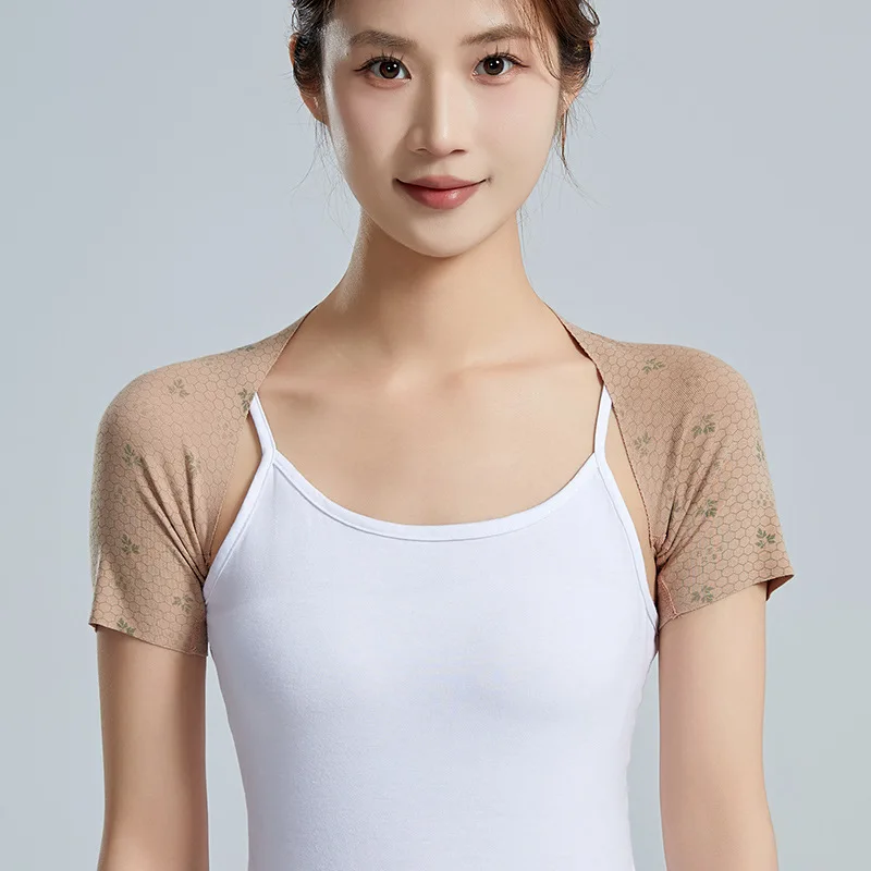 Summer Thin Shoulder Pad Modal Breathable Short-Sleeved Men and Women's Warm Vests Sleeping Warm and Change Physiotherapy