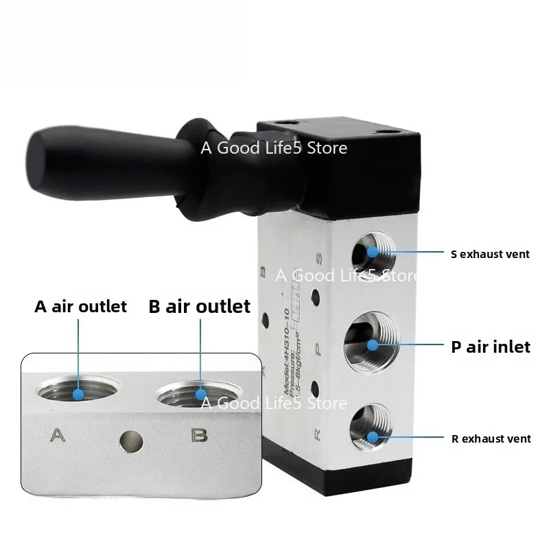 

Apply To Cylinder Pneumatic Control Switch Two-position Five-way Reversing Valve 4H210-08 Manual Hand Pull Valve 4H310-10