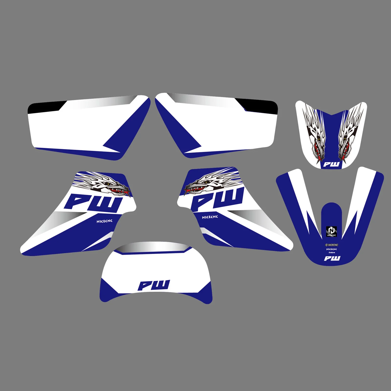 NICECNC For Yamaha PW50 PW 50 PIT Dirt Bike All Years Motorcycle Fairing Graphics Backgrounds Decals Stickers Kit Customize
