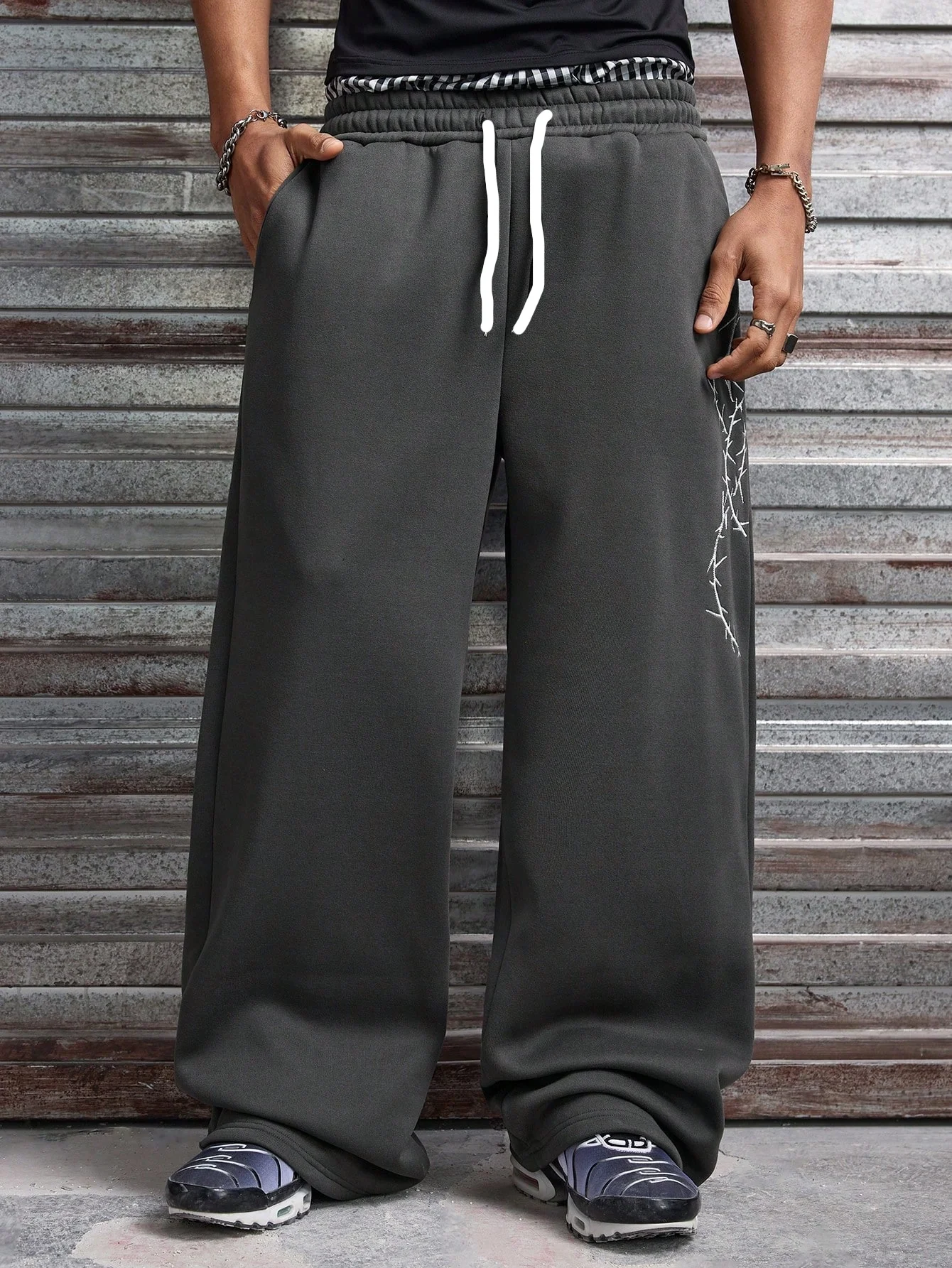 2026 Y2K Gothic Hip-Hop Jogginghose mit Bündchen, Schnelltrocknende Vintage-Text-Rosen-Grafik-Print Alltags-Trainingshose für Kinder