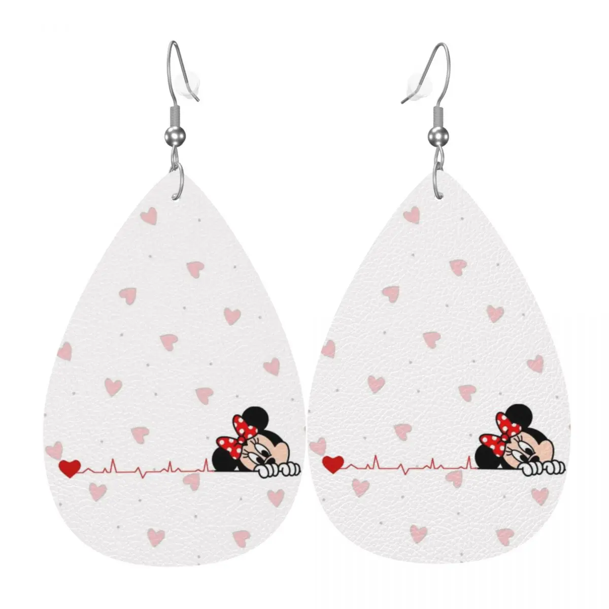 

Забавные кожаные серьги-капли с Минни Маус для женщин, модные легкие серьги для вечеринок и праздников