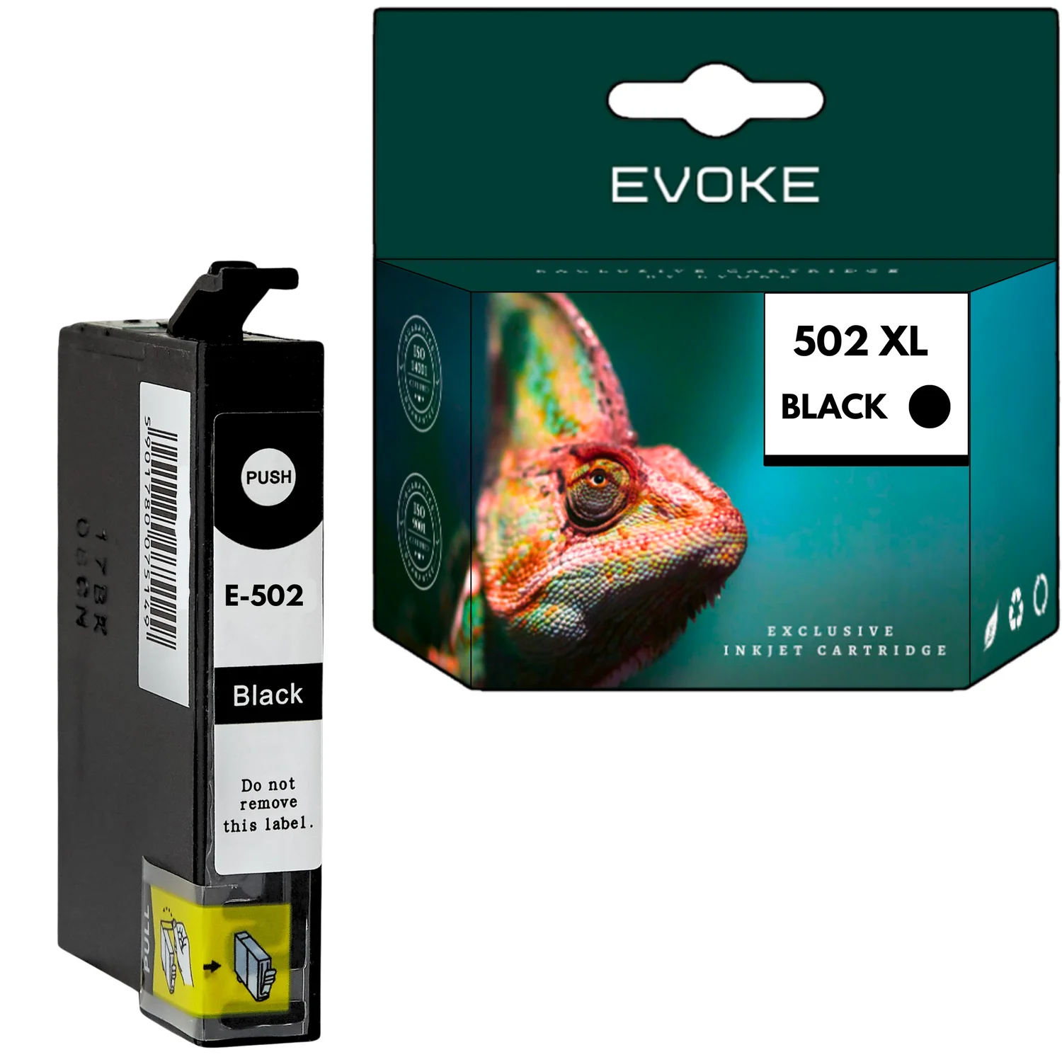 Evoke Compatibele Inkt voor Epson 502XL 502 XL C13T02W14010 Zwart 13 ml 770 Pagina's Expression Home Xp-5100 5105 5115 5150 5155; Workforce Wf-2860Dwf 2865Dwf 2880Dwf 2885Dwf