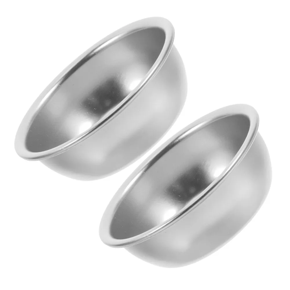 2Pcs Aluminum Sauce Cups Mini Round Seasoning Dishes Soy Sauce Ketchup Condiment Server Small Bowls for Dips Sushi Dipping