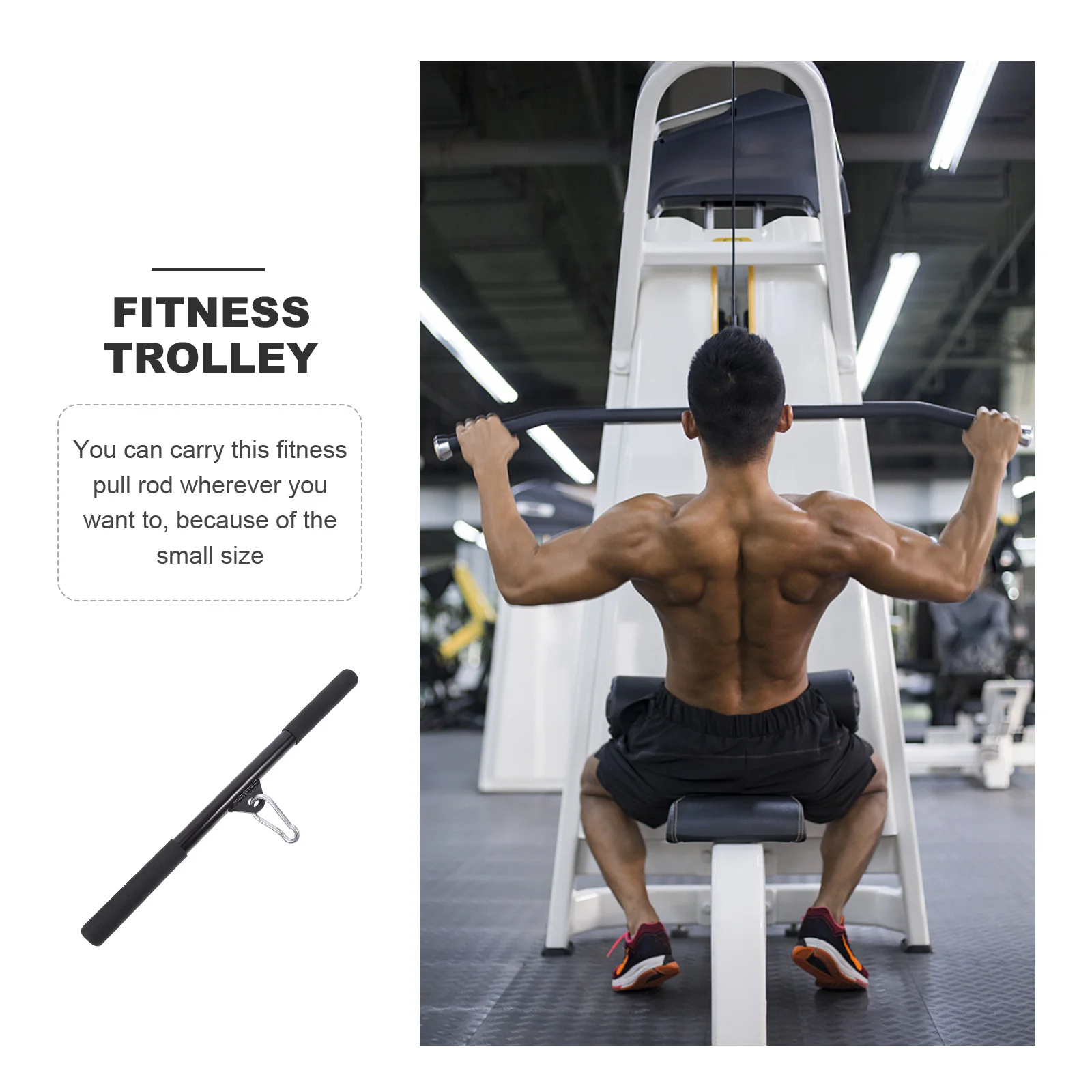 

High Fitness Pull Rod Muscle Trainer Biceps Triceps Arm Lever Portable Exercising Fitness Accessories Tool