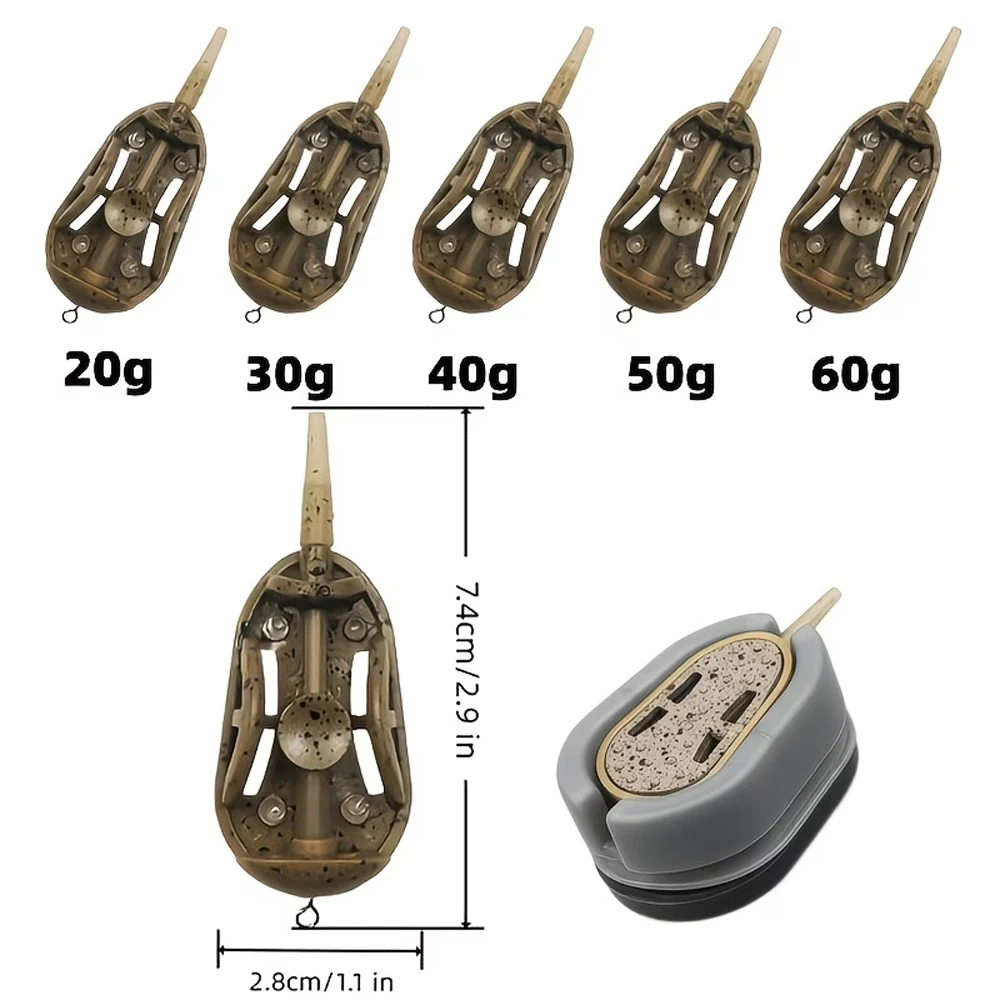 Carp Fishing Feeder Rig Kit, Method Feeder Bait Cage, Quick Change Inline System, Anti-Snag Long Distance Casting Tackle!
