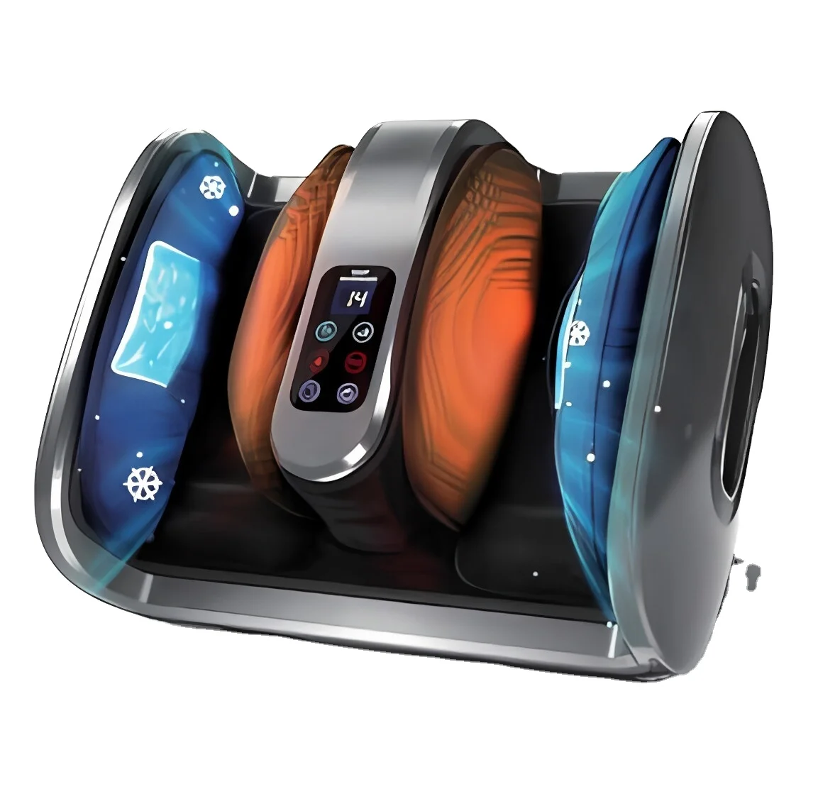 Shiatsu Air Compression Vibrating Foot & Leg Massager with Heat Therapy for Neuropathy Pain Relief