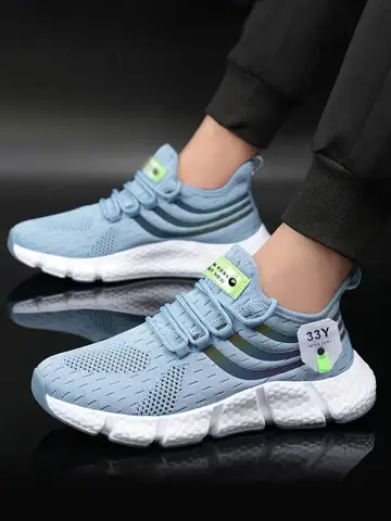 Men Casual Sport Shoes Breathable Lightweight Sneakers Outdoor Mesh Black Running Shoes Athletic Jogging Tenis Walking Shoes