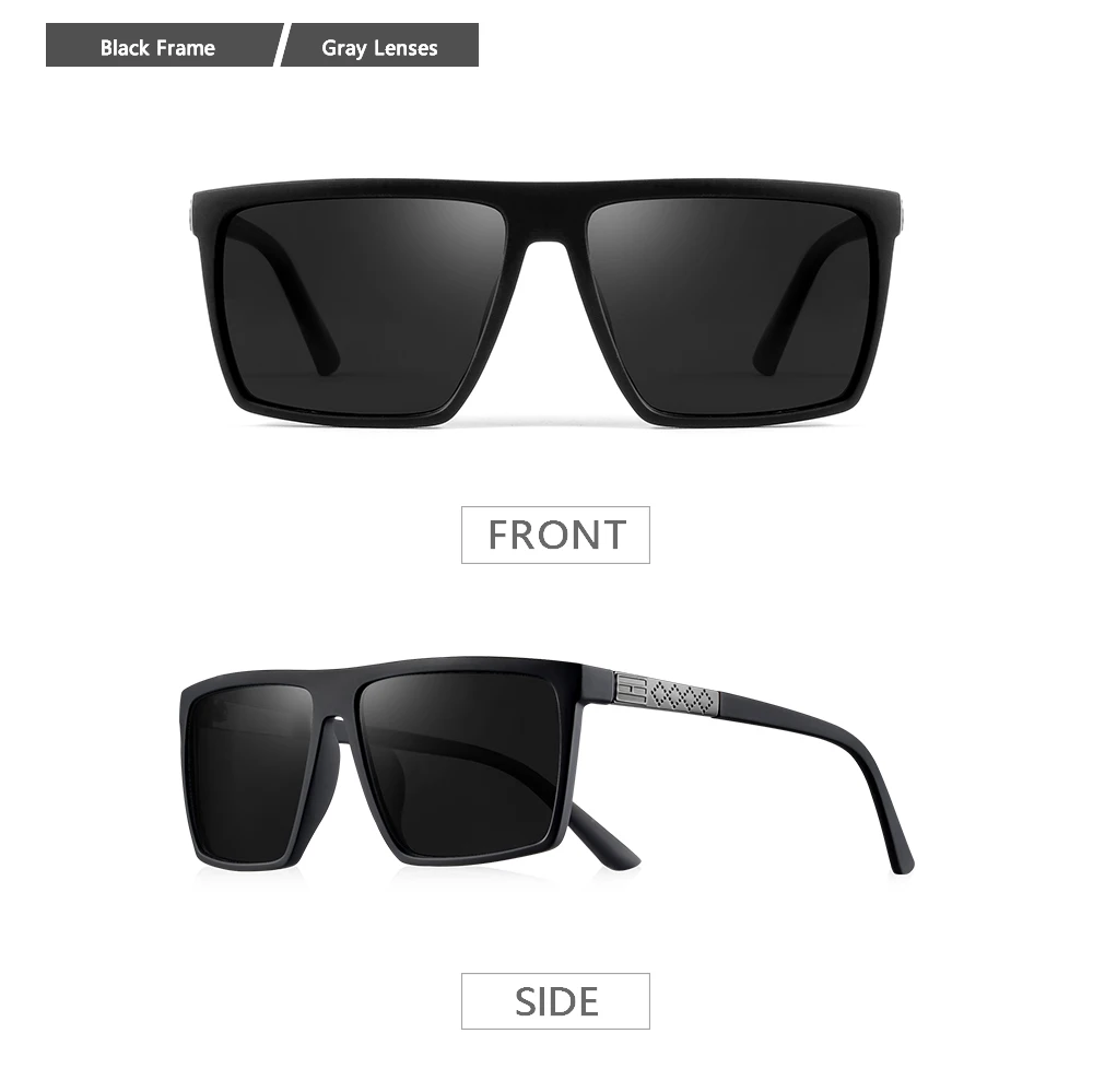 CRIXALIS Classics Quadratische Polarisierte Sonnenbrille Männer Anti-glare Outdoor Fahren Sonnenbrille Männliche Mode Strand Shades UV Schutz – Detail 6