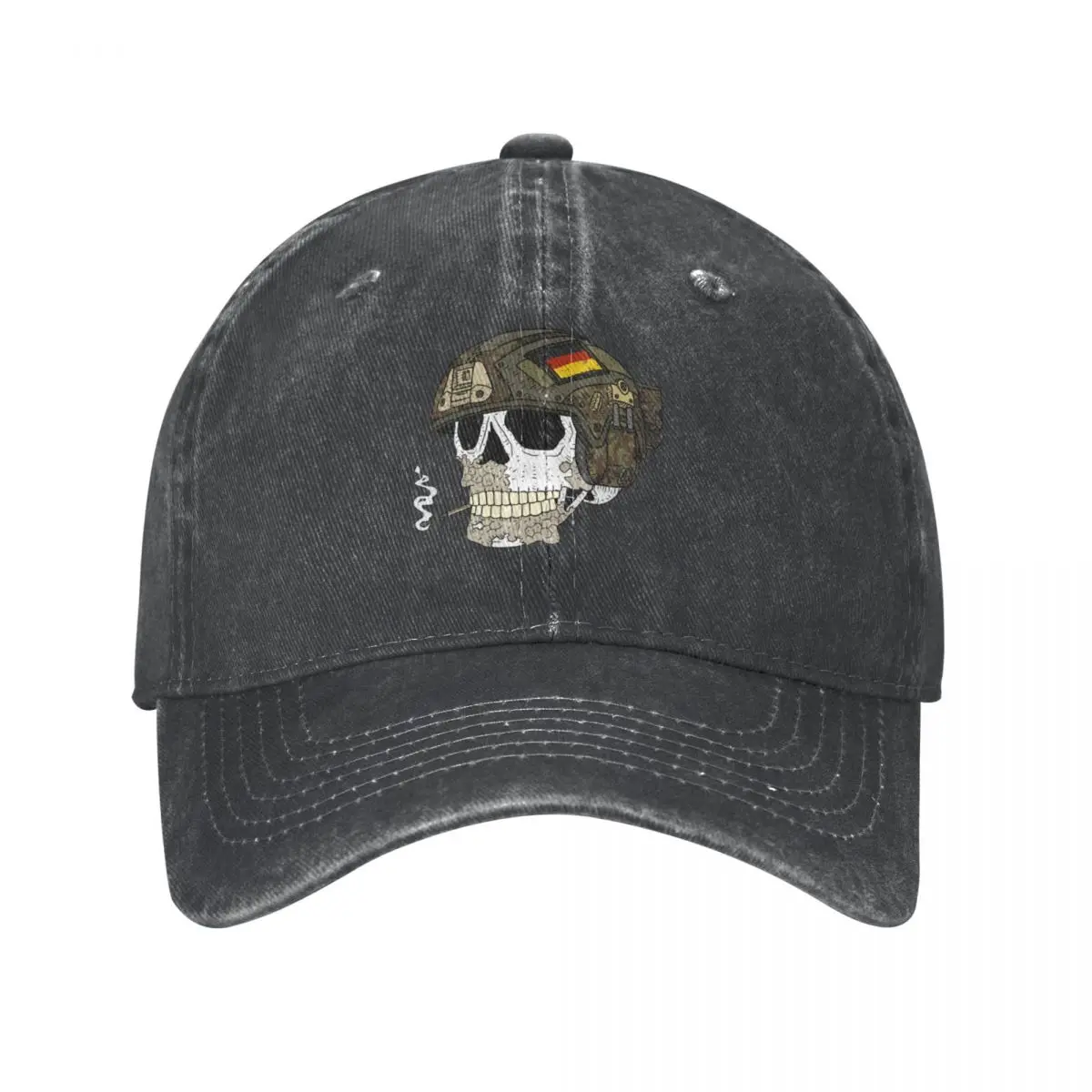 German Bundeswehr. flecktarn. skull with fast helmet. Baseball Cap Male Rave Women Caps Men'S