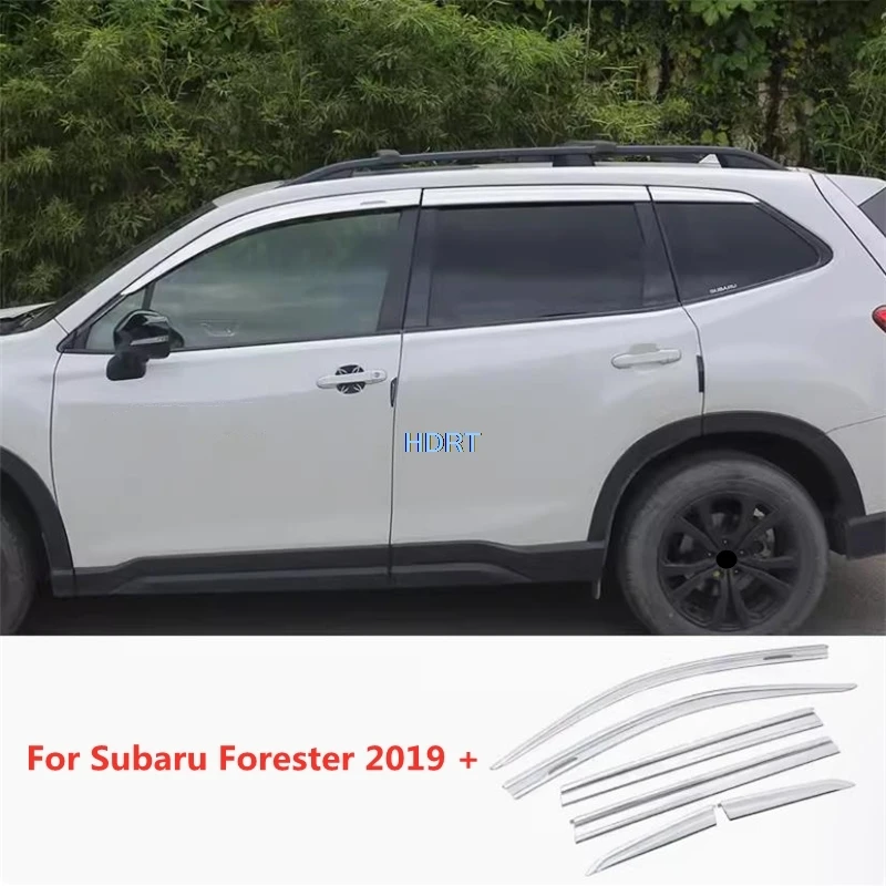 Window Wind Deflector Door Visor Cover For Subaru Forester 2019 + Car Style Accessories Weather Shield Wind Sun Rain Guard Side