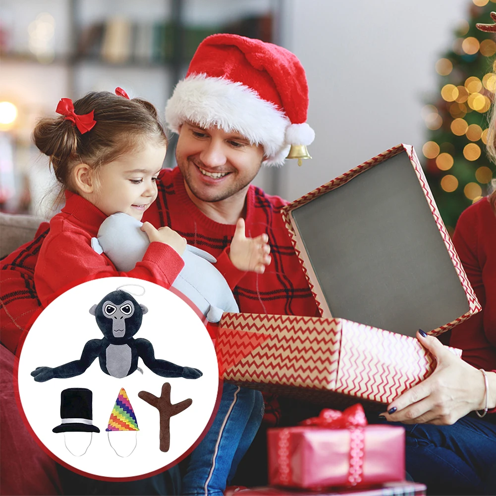 Gorilhas brinquedo de pelúcia jogo periférico pelúcia animal plushies brinquedo boneca de pelúcia presente de aniversário para crianças meninos meninas