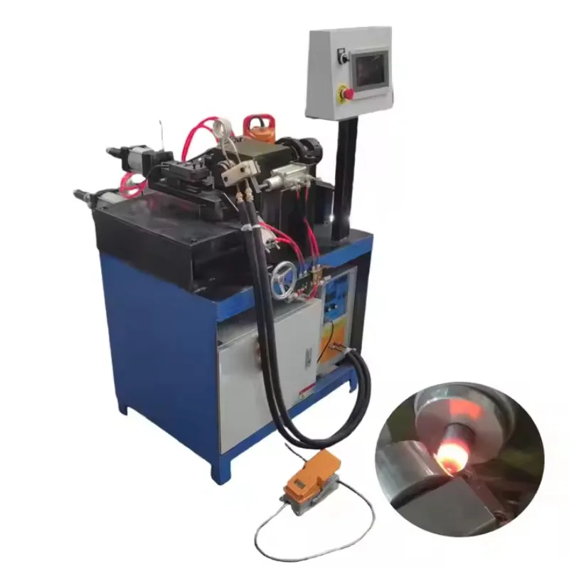 Automatische CNC Hochfrequenz Heizung Edelstahl Rohr Ende Formmaschine Metall Rohr Versiegelung Maschine