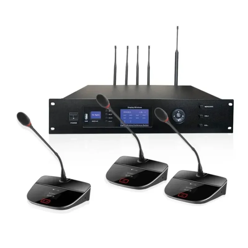 High End Professional Congress WiFi UHF Discussion Video Wireless Microphone Audio Digital Conference System