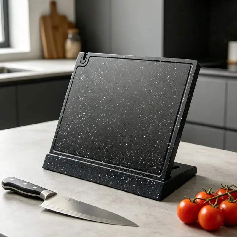 Magnetic Detachable Knife Holder Multi-Slot Plastic Knife Stand for Chef Knives Scissors Modern Kitchen Storage Rack Ideal Tool