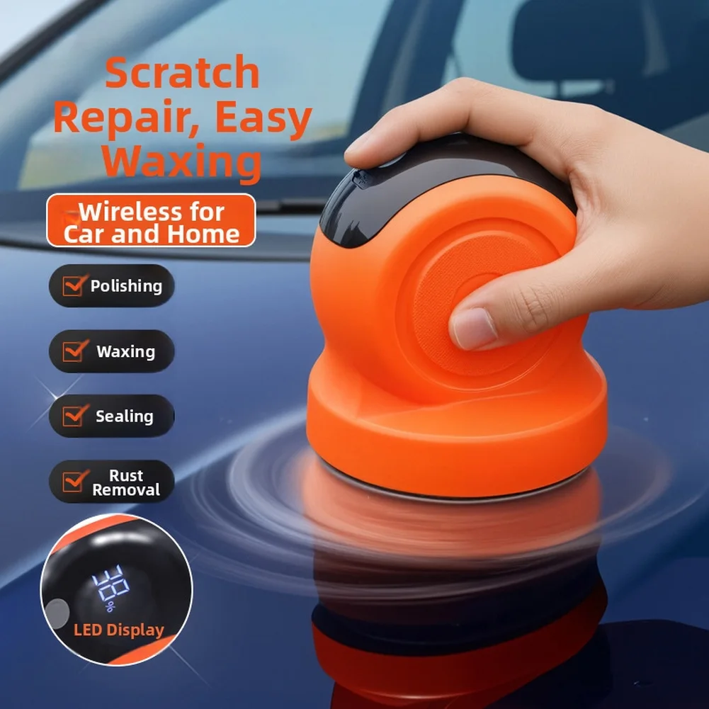 Auto Polisher Car Polisher For Car Detailing 130*127*151mm Lightweight One Handed Operation Cordless Tool Base Pad