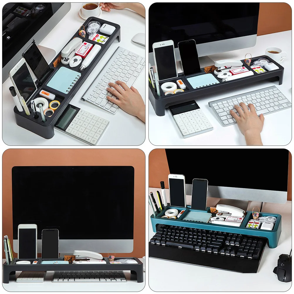 

Keyboard Storage Rack Home Desk Organizer Portable Caddy Desktop Multifunctional Abs