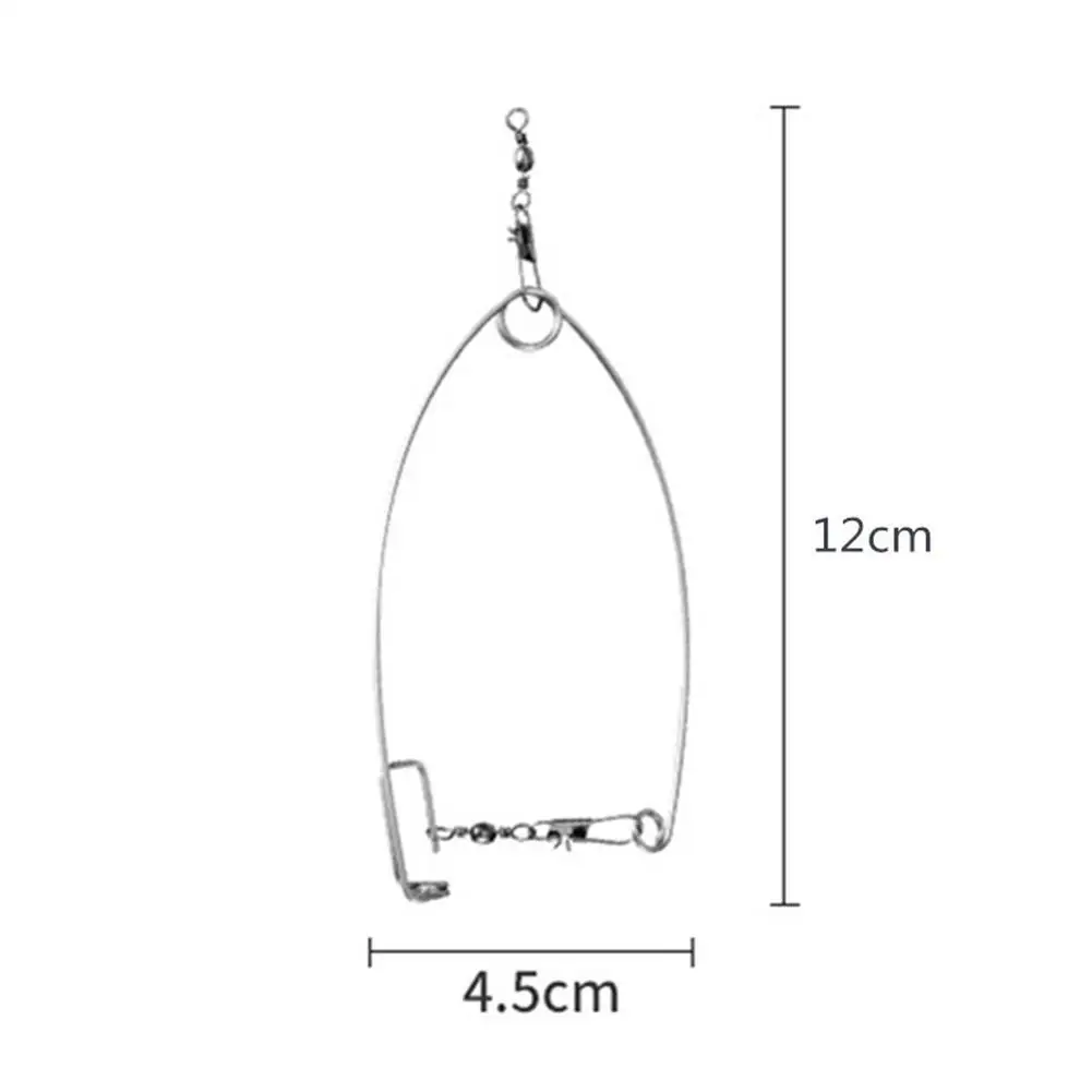 Mata kail pancing otomatis, aksesori perangkat memancing, mata kail pegas Stainless Steel