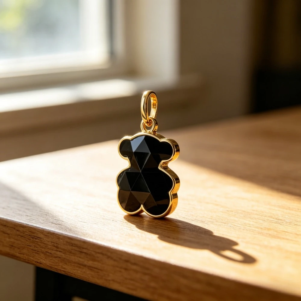 

Модный кулон-медведь из стерлингового серебра S925 для женщин, с изысканным агатом, для повседневного использования и вечеринок