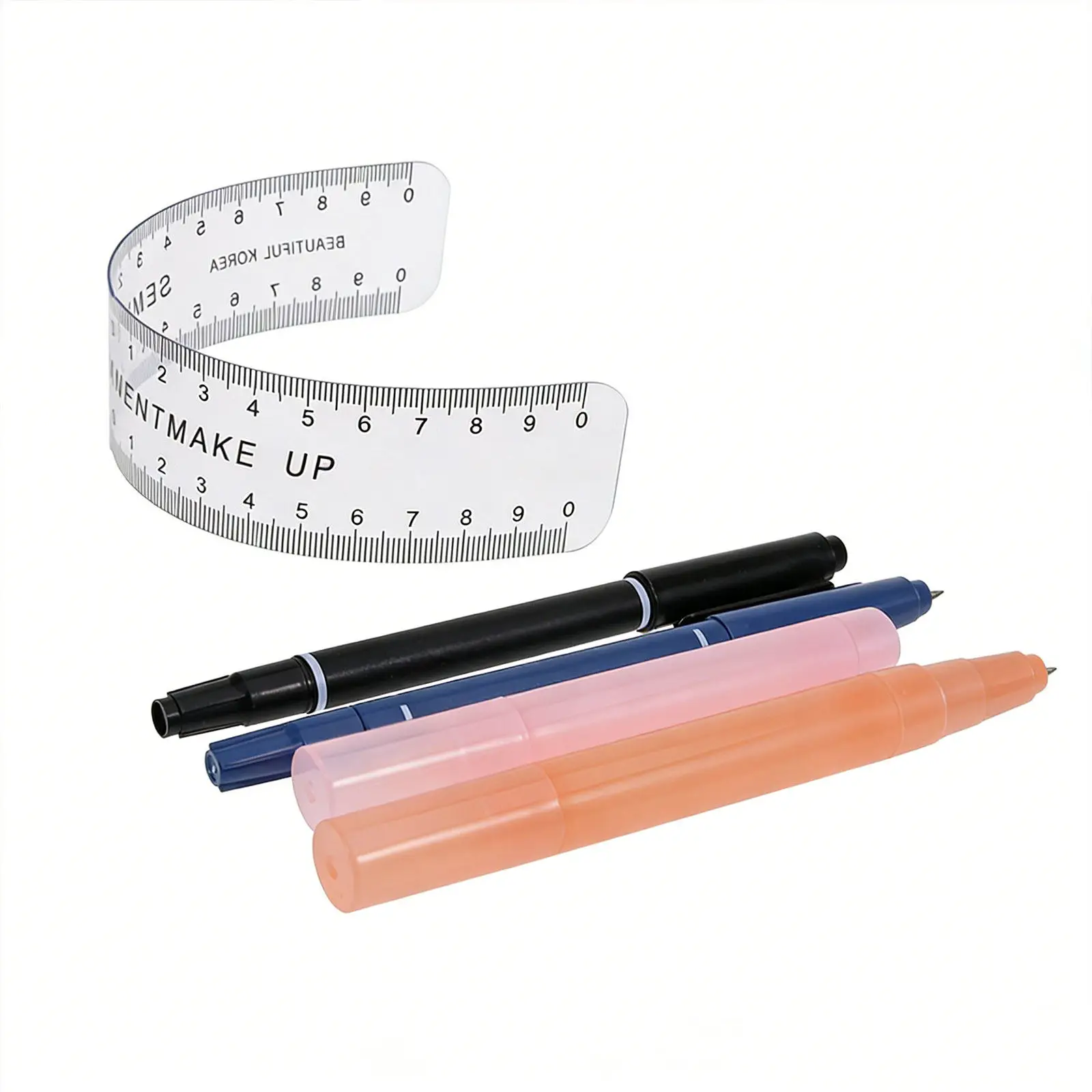 Eyebrow Microblading Kit Marker Eraser Pen Oil Eyebrow Makeup Ruler Suitable for Beginners Practice