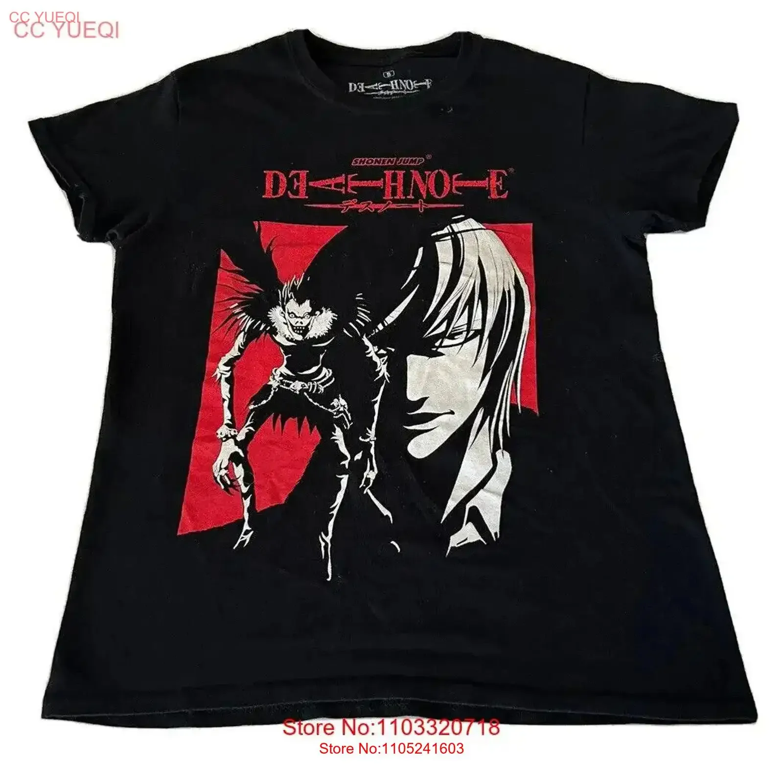 Shonen Jump DEATH NOTA camiseta S Anime Horror culto clásico gótico Cosplay vintage gráfico lavado ropa de calle cómoda