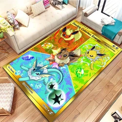 Póster de Anime de la serie de cartas de Pokémon, Alfombra de área grande, alfombras 3D para el hogar, sala de estar, dormitorio de niños, decoración de sofá, felpudo para niños