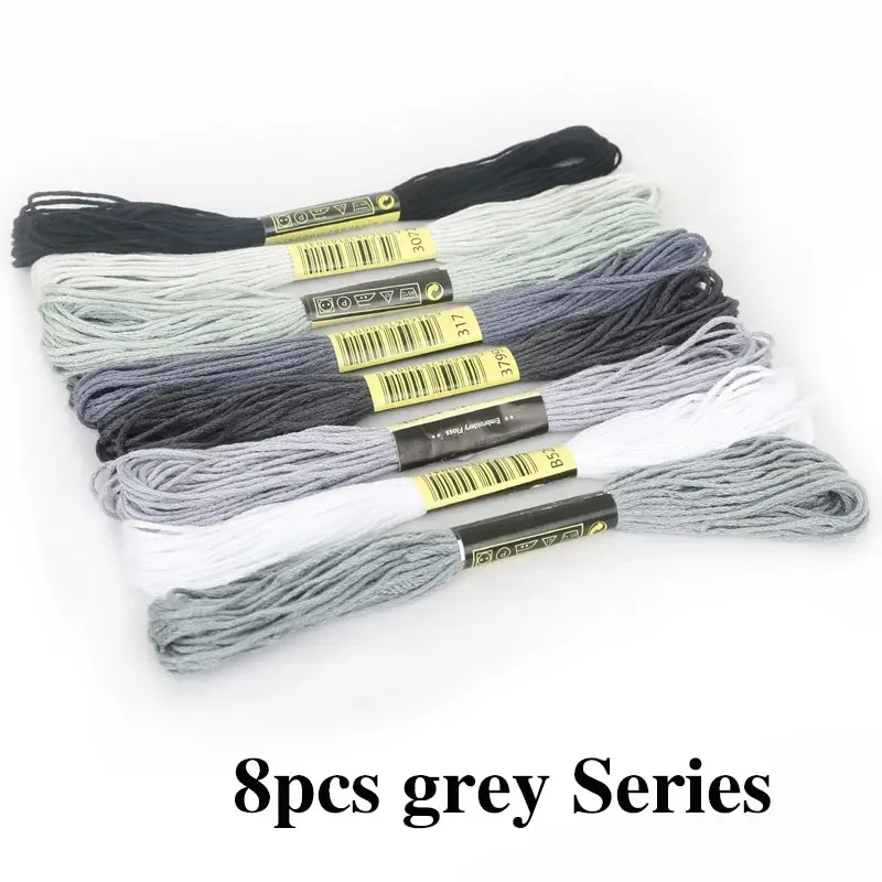5/8/50/100 Stück Mix Farben Stickgarn Baumwolle Nähen Stränge Regenbogen Baumwolle & Seide Stickgarne für DIY Armbandherstellung