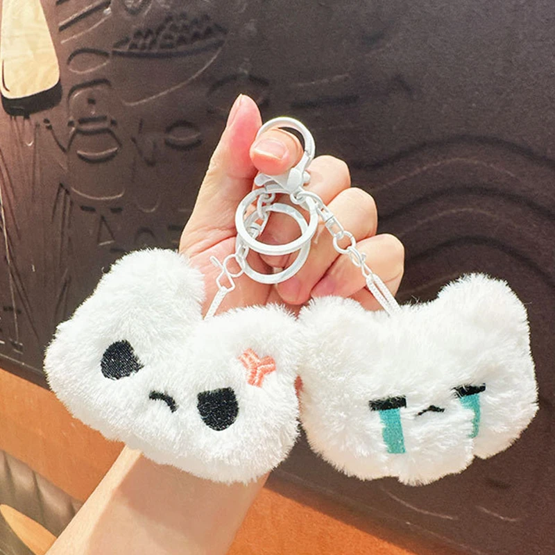 Kawali Bunny Doll Plush Couple Squeak Keychain Key Ring Pendant Backpack Decoration Bag Accessories Kids Toys Gift For Girls