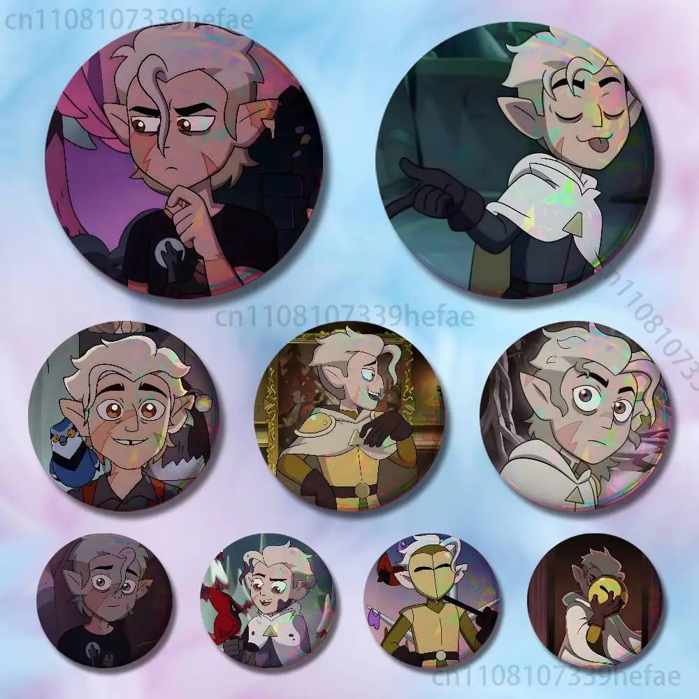 T-The O-Owl House Hunter Pin Tinplate Round Brooch Cosplay Nijigen Otaku Culture Badges 58mm 44mm 32mm 75mm 25mm