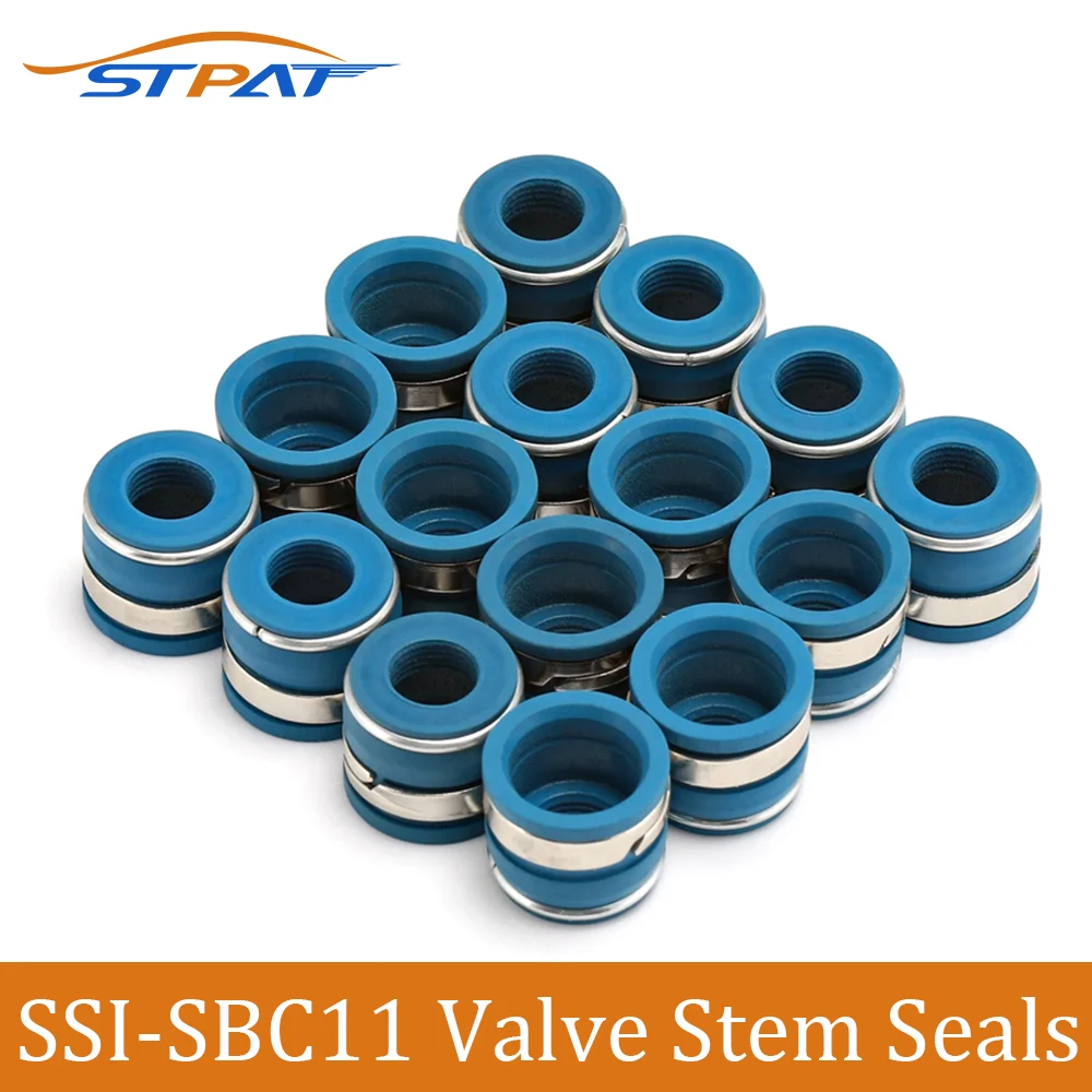 STPAT 16pcs SSI-SBC11 SBC SET For Chevy Chevrolet Small Block Performance VITON Valve Stem Seals