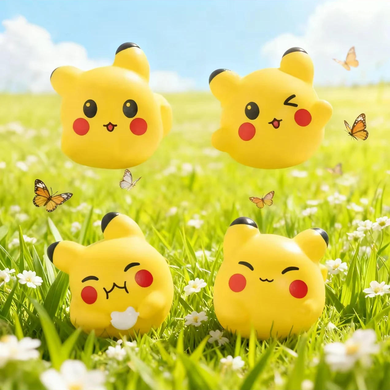 4PCS/SET Pikachu Home Decoration Crafts Miniature Pokemon Model Office Desktop Cure Display Cartoon Anime Figurines Handicrafts