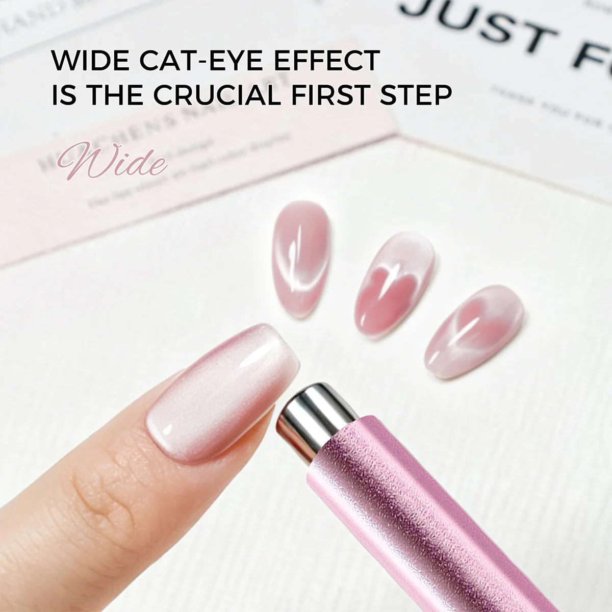 7-teiliges Katzenaugen-Nagelmagnet-Werkzeugset, magnetische Gel-Nagellack-Kunstwerkzeuge für French Tip, Herz-, Blumen- und Linien-Effekte – Detail 3