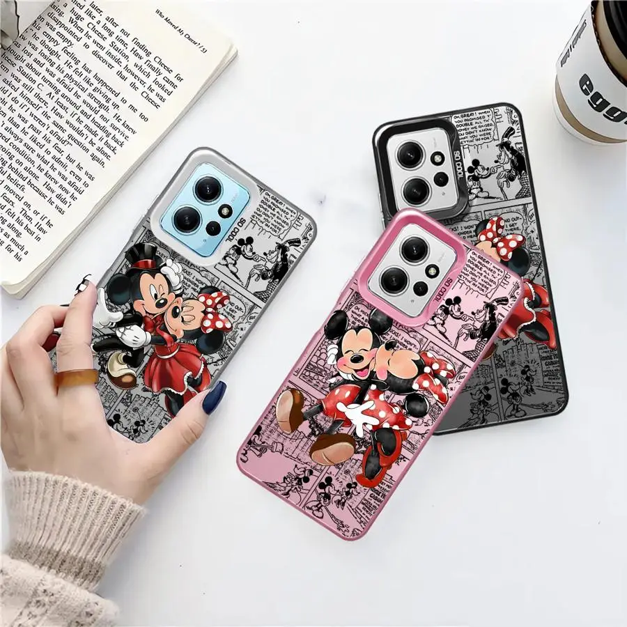 Coque arrière de téléphone Disney Mickey Minnie, étui pour Xiaomi Redmi Note 12 13 14 Pro Plus 10s 10 11 Pro 11s