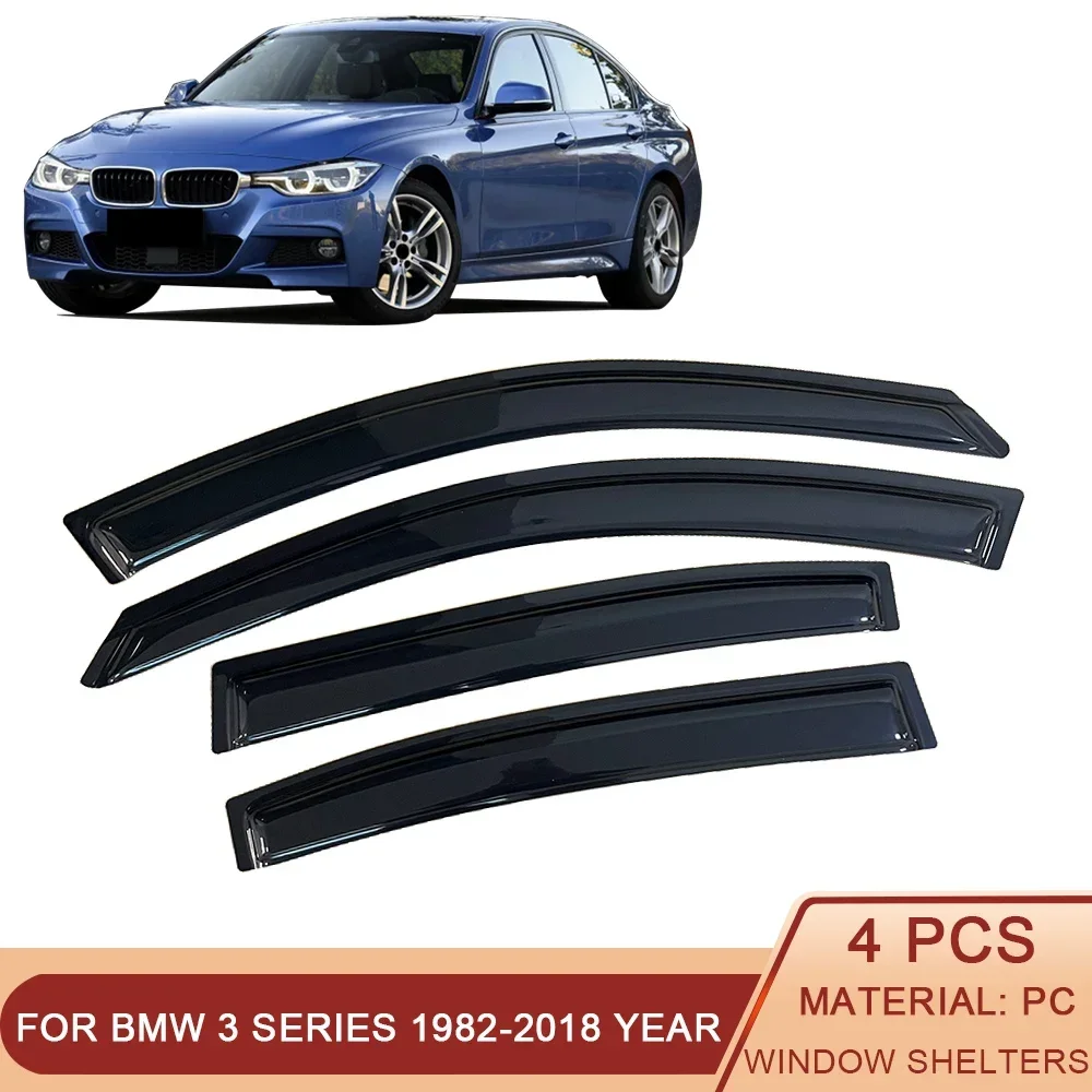 

For BMW 3 Series E30 E46 E90 E91 F30 1982-2018 Car Side Window Visor Sun Rain Guard Shade Protector Cover Sticker Accessories