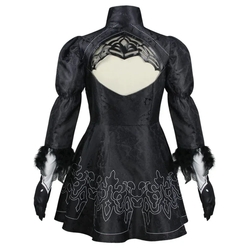 REINNEY AutomMiCosplay Costume pour femme, SARL ha 2B, tenue sexy, jeux imbibés, olympiques de jeu en plis pour filles, robe de paupières pour fête d'Halloween