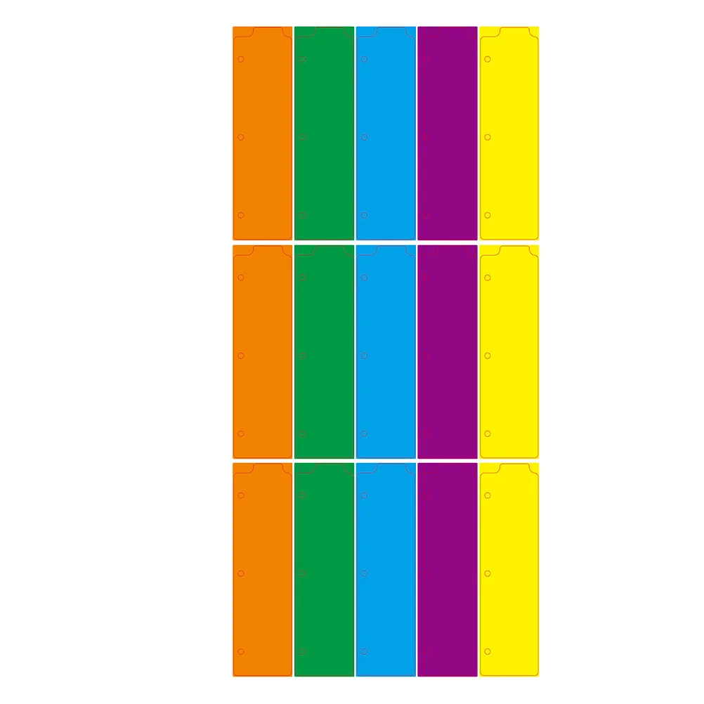 

15Pcs Binder Dividers with Snap in Bookmarks Repositionable Plastic Page Finders for 3 Ring Binder Notebook Subject Divider