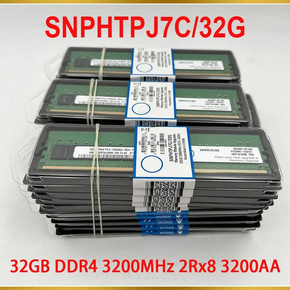 1Pcs Server Memory SNPHTPJ7C/32G 32GB DDR4 3200MHz 2Rx8 3200AA RAM For DELL