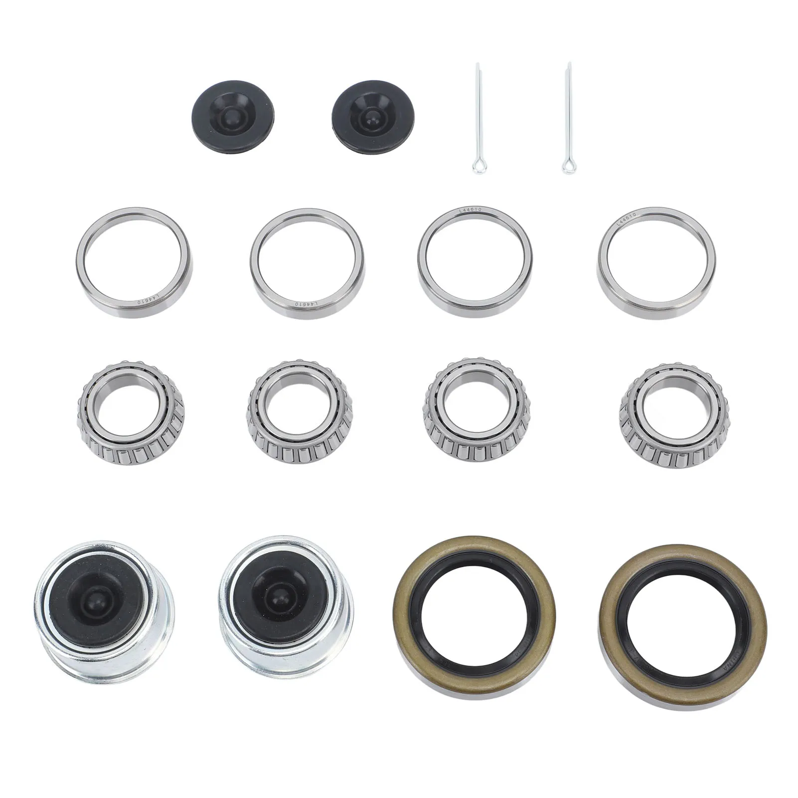 Axles Trailer Wheel Hub Leak Proof Rubber Plugs Trailer Axle Bearing Kit Low Noise for 1‑1/16in 2000 To 2200 Lbs Axle