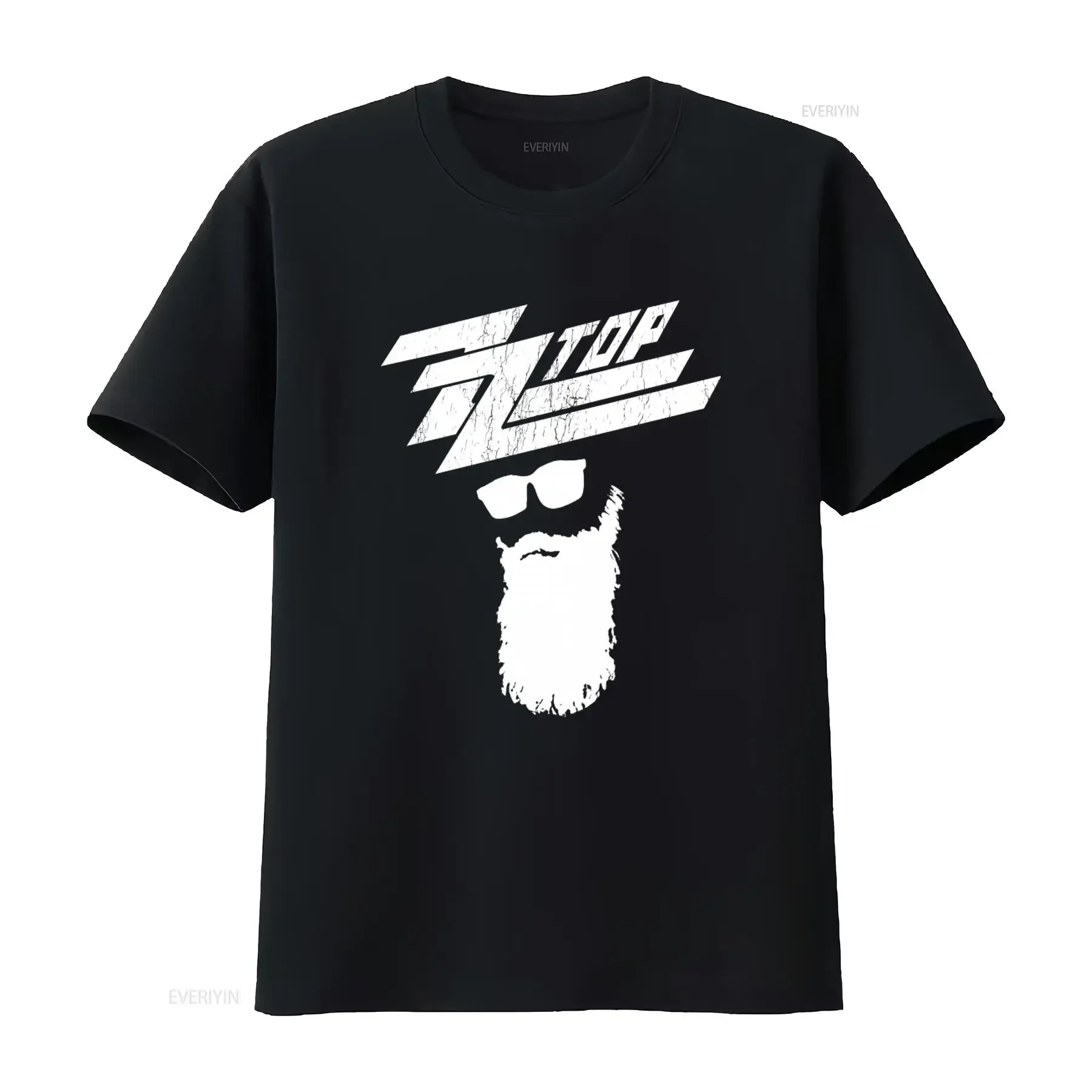 ZZ TOP Rockband Musik Schwarzes T-Shirt Größe XL Vintage-Design Vintage-Waschung Herren Stylisches Mode-Soft-Top für den Alltag