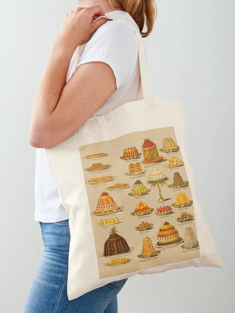 

Vintage Cakes Desserts Kitchen Tote Bag Shopper bag Big bag women Shopping bags