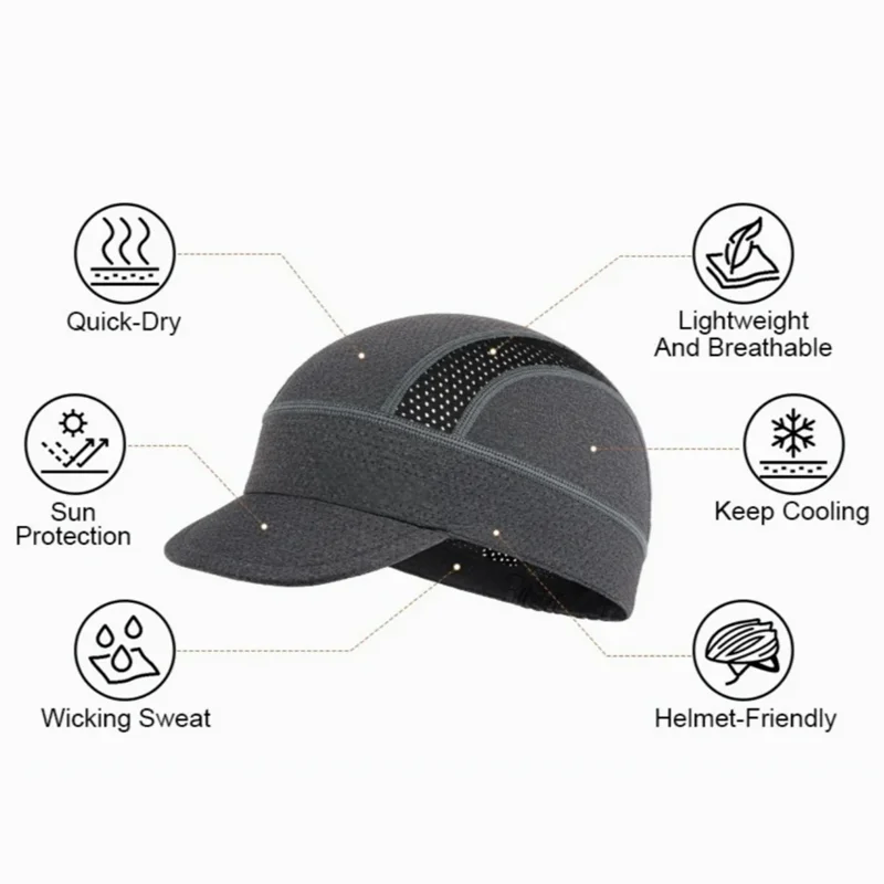 Sommer Schnelltrocknende Atmungsaktive Mesh-Golf-Baseballkappe Fahrrad-Unterhelm-Mütze Fahrrad-MTB-Hut mit Kleiner Krempe Schweißableitende Sportmütze – Detail 2