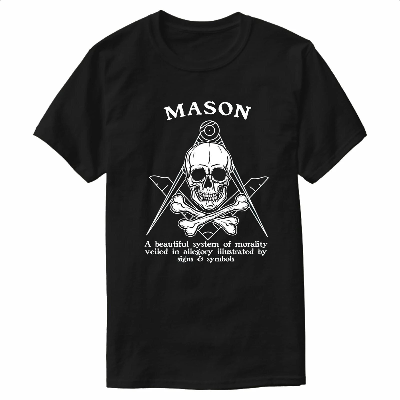 

Mason Beautiful System of Morality Freemason Symbol Masonic T-Shirt 100% Cotton O-Neck Summer Short Sleeve Casual Mens T-shirt