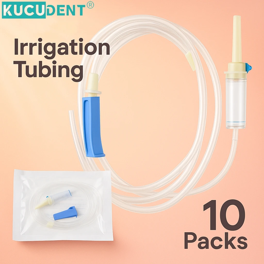 

10 Packs Dental Implant Surgical Flushing Pipe Disposable Irrigator Water Cooling Pipe Transparent Dentist Oral Irrigation Tube
