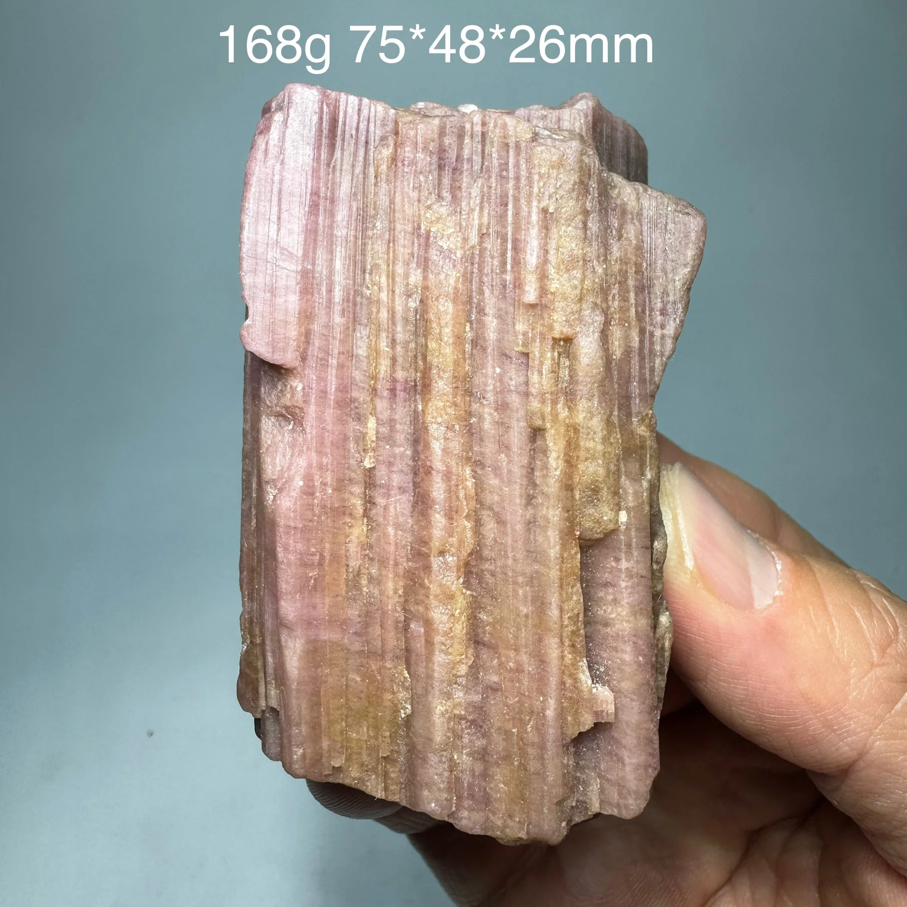 168g Natural Madagascar Pink Tourmaline Mineral Specimen Quartz Reiki Healing Stone Home Decor
