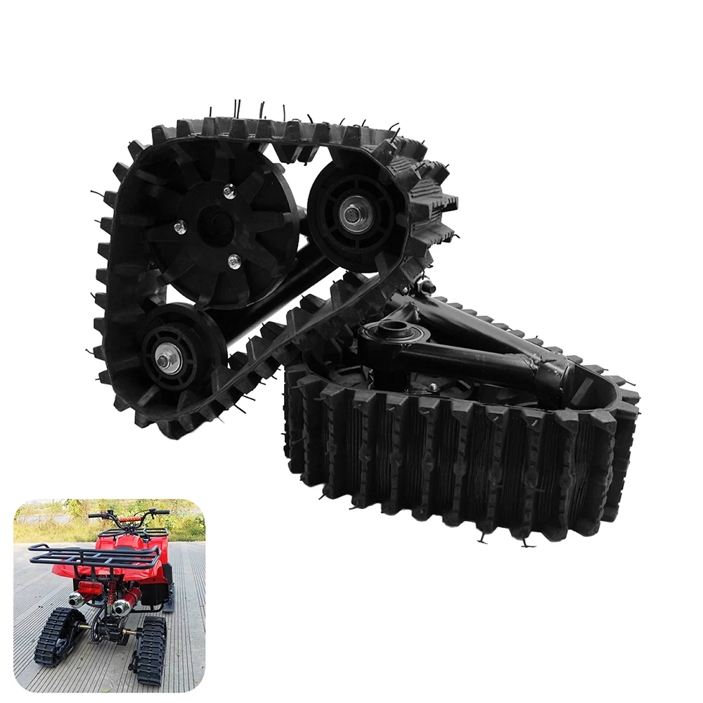 Snowmobile Rear Wheel Rubber Track Kit For Snow Sand Tracks Go Kart Winter Quad ATV UTV Buggy 23T Rear Axle