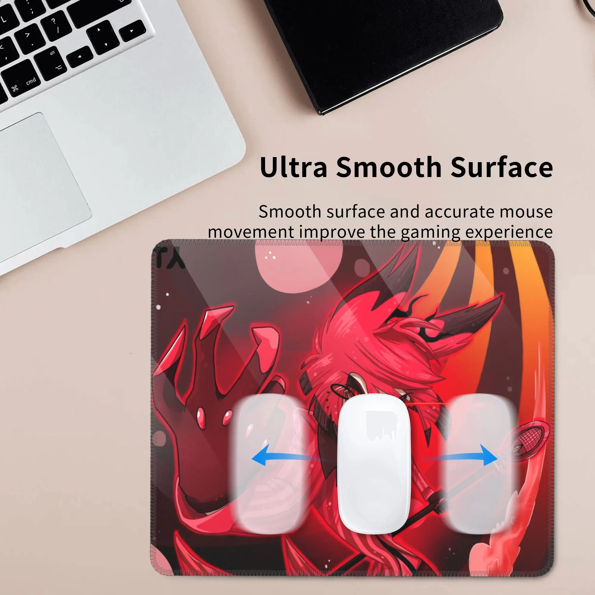 Creative Alastor Hazbin Hotels Аниме Коврик для мыши Компьютерная клавиатура Коврик для мыши Игровой коврик для ноутбука Офисные аксессуары Настольный коврик