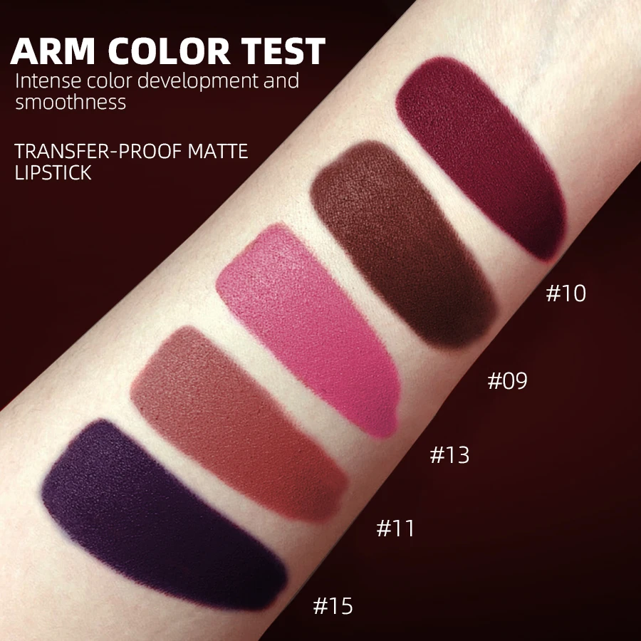 15 色ヌードベレットマット口紅ペンシル防水長期的な赤茶色ピンクリップライナーペンノンスティックカップメイクアップリップティント Pe