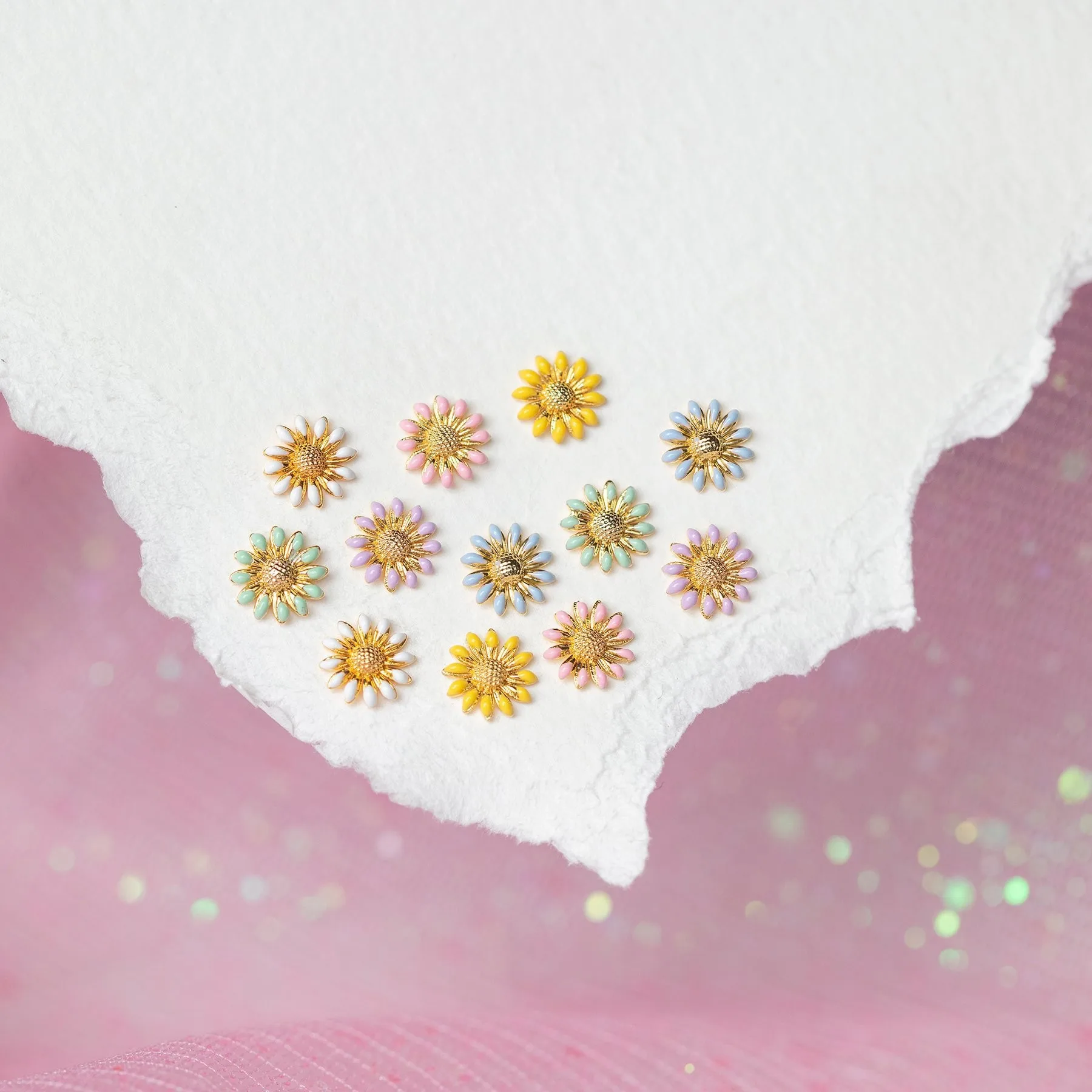 1Pc Stylish and Personalized Daisy Flower Plate Fresh and Sweet Pastoral Style Color-preserving Stainless Steel Earrings