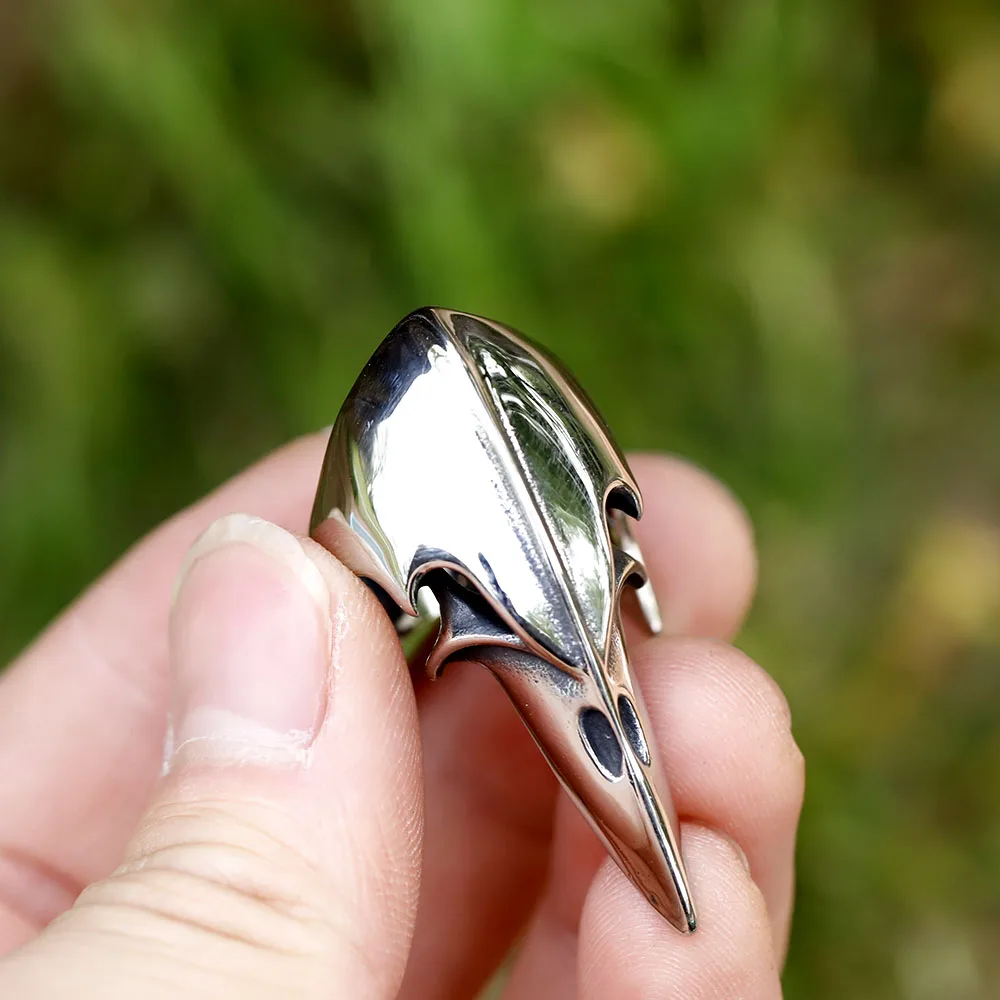 2023 NEW Men's 316L stainless steel rings Nordic VIKING Odin Raven head Animal Amulet fashion Jewelry for Gifts free shipping